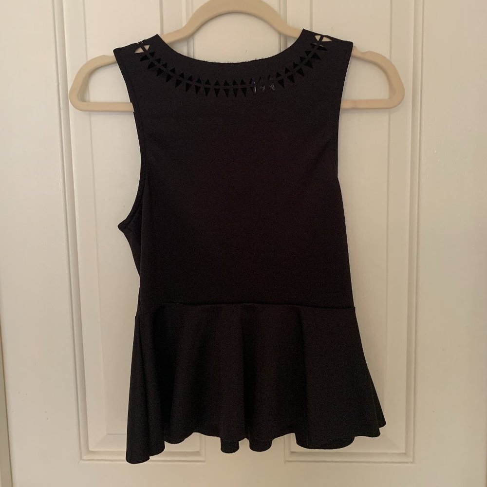 Urban Outfitters Black Peplum Tank Top